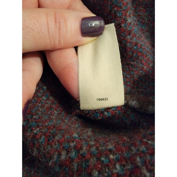 Soft Surroundings Aspen Plaid Sweater Coat Size L Women  Wool Alpaca Blend - Picture 8 of 9